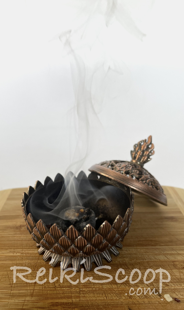 incense burning coal frankincense and myrrh